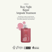 Rosy Night Repair Hair Ampoule Treatment Water-To-Cream Formula for Damaged Hair