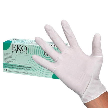 Gardening Eko Plus 7 Latex Gloves Size M - Pack of 100