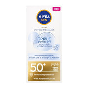 Nivea Sun Uv Triple Protect Sun Cream Fluid Spf50+ Moisturizing Face Balm 40ml