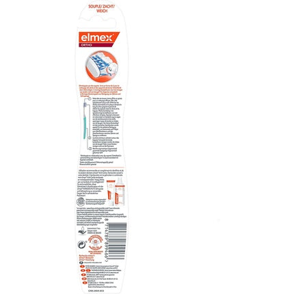 Elmex Ortho Toothbrush Soft - Suitable for Cleaning Teeth and Braces