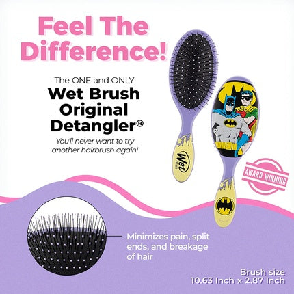 WetBrush Original Detangler Ultra Soft Intelliflex Bristles Justice League Batman and Robin DC Comics Range