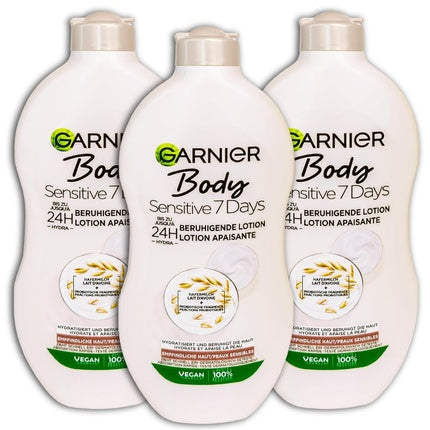 Garnier Body Sensitive 7 Days Soothing Milk with Oat Milk 3 x 400ml