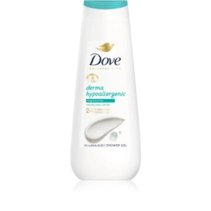Dove Derma Hypoallergenic Shower Gel Fragrance-Free, 400 Ml, Sulfate-Free