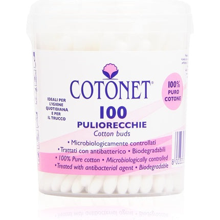 Cotonet Cotton Sticks Ear Sticks with 100% Pure Cotton 100 Pieces