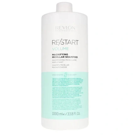 Revlon Restart Volume Magnifying Shampoo 1000ml Micellar Shampoo For Hair Volume