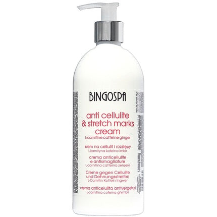 Bingo Spa Anti-Cellulite And Stretch Mark Cream With L-Carnitine, Caffeine, And Ginger 500ml
