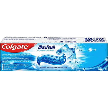 Colgate Max Fresh Cooling Crystals Toothpaste 75ml - Effective Teeth Cleaning for Long-lasting Freshness and a Clean Mouth - Keeps Teeth White and Fights Cavities