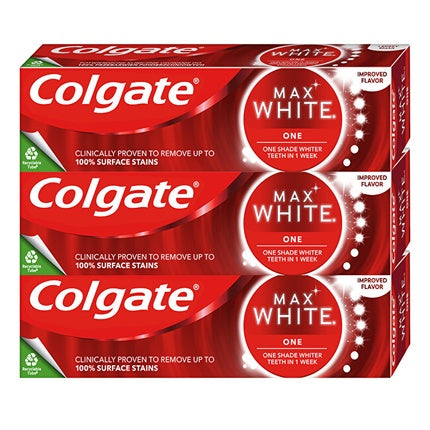 Colgate Max White One Toothpaste Set Whitening Toothpaste 3 X 75 Ml