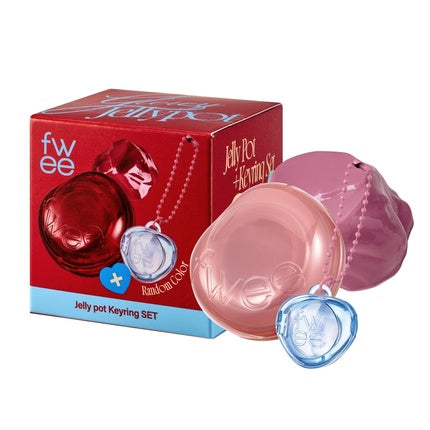 Glowy Jelly Pot Keychain Set Dewy Jelly Lip & Blush Color Tinted Glow Jelly