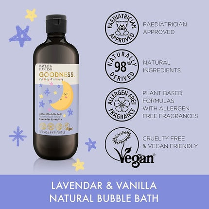 Baylis & Harding Goodness Kids Lavender & Vanilla Natural Bubble Bath 500ml