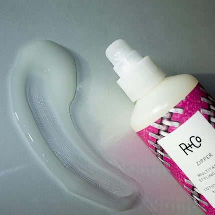 R+Co Zipper Multitasking Styling Lotion Adds Shine Flexible Hold