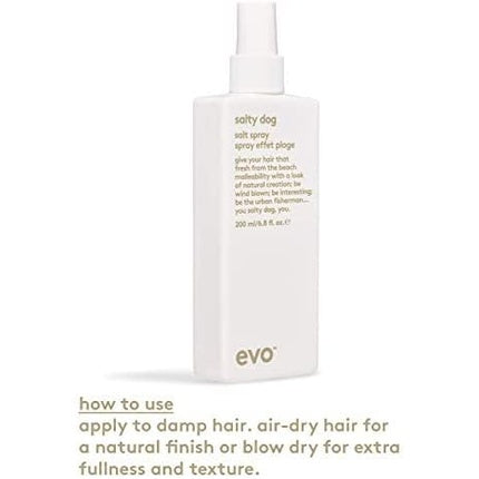 evo Salty Dog Salt Spray Beach Textured Hair Natural Matte Finish 200ml 6.8fl.oz