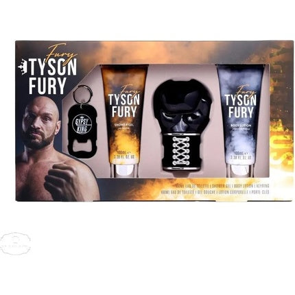 Tyson Fury Gift Set 100ml EDT, Shower Gel, Body Lotion with Keyring