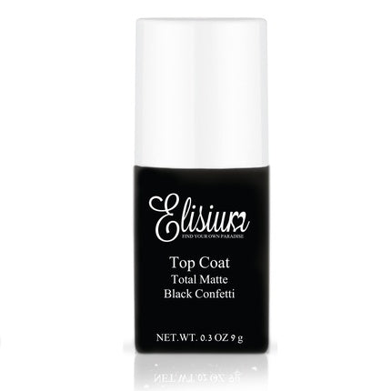 Elisium Top Coat Total Matte Black Confetti - 9g