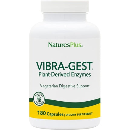 NaturesPlus Vibra-Gest Vegetarian Digestive Support Supplement with Probiotics 180 Capsules