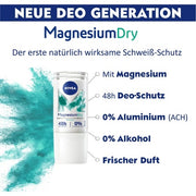NIVEA MagnesiumDry Pure Aqua Roll-On Deodorant 50ml