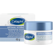 CETAPHIL Optimal Hydration Revitalizing Day Cream 48g Moisturizes Face for 48 Hours Strengthens Skin Barrier and Soothes Light & Non-Greasy With Glycerin Hyaluronic Acid & Shea Butter