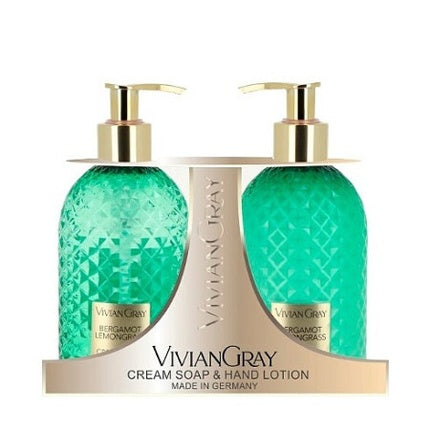 Vivian Gray Cosmetic Set Bergamot Lemongrass Cream Soap Hand Lotion