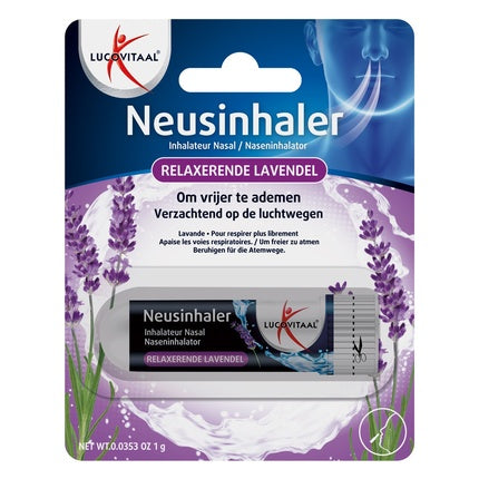 Lucovitaal Nasal Inhaler Free Breathing Relaxing Lavender - A Soothing Inhaler For Easier Breathing