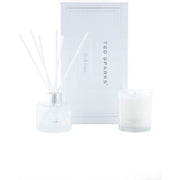 Ted Sparks Scented Candle & Diffuser Gift Set - White Fresh Linen