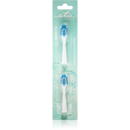 ETA Toothbrush replacement heads for 0709, White, 2 brush heads included