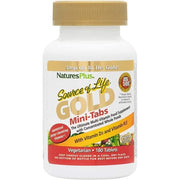 NaturesPlus Source of Life Gold Multivitamin 180 Mini-Tabs with Vitamins D3, B12 and K2 - Vegetarian and Gluten Free - 30 Servings