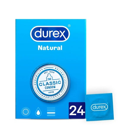 Durex Natural Plus Rubber Latex 24 Condoms