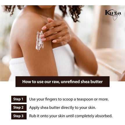 Kuza 100% African Shea Butter Solid White 227g
