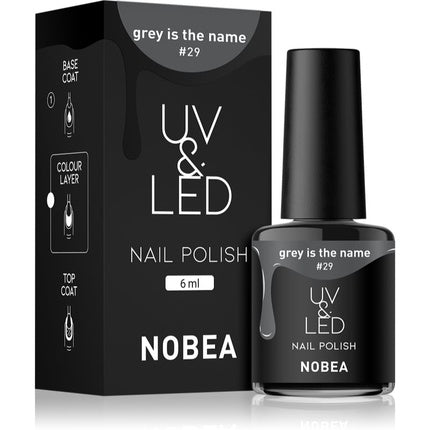 NOBEA UV & LED Nail Polish Grey #29 6 ml