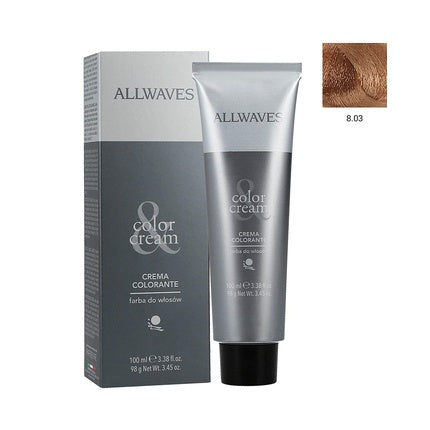 ALLWAVES Professional Cream Color 8.03 Honey Hair Color 100ml