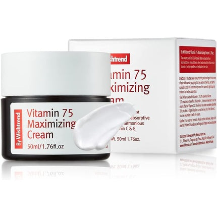 BY WISHTREND Vitamin 75 Maximizing Cream 50ml with Natural Vitamin E and C - Rejuvenating