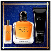 Emporio Armani Stronger With You 3-Piece Gift Set for Men - Eau de Toilette Spray 3.4 Fl Oz, 0.5 Fl Oz, Shower Gel 2.5 Fl Oz