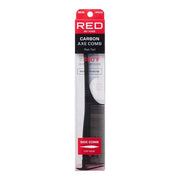RED by Kiss Carbon Axe Comb Parting Comb Anti Frizz Heat Resistant Hair Comb Rat Tail