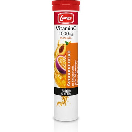 Lanes Vitamin C 1000mg Maracuja - 20 Effervescent Tablets For Health