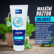 Alpa Emulsion Cooling Massage Emulsion with Menthol and Herbal Extracts 210ml