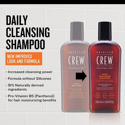 American Crew Men's Daily Cleansing Shampoo with Citrus Mint Fragrance 3.3 Fl Oz