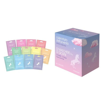 Naturaverde Be A Unicorn Gift Set 2024 Advent Calendar - 12 Days Face, Body, And Hair Masks