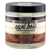 Aunt Jackie's Coconut Crème Recipes Curl Boss Coconut Curling Hair Gel for Natural Curls, Coils and Waves 18 oz