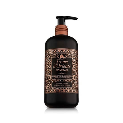 Tesori d'Oriente Hammam Cream Soap with Argan Oil and Orange Blossom 10.14 Fluid Ounces (300ml) - Italian Import