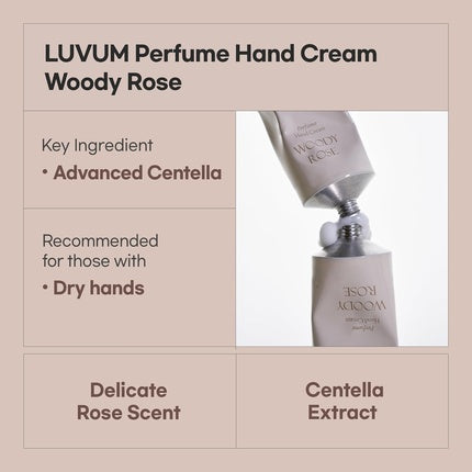 Woody Rose Hand Cream with Notes of Rose, Floral, Fresh, Musk 1.69 Fl. Oz