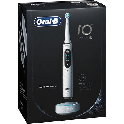 Oral-B iO Series 10 Electric Toothbrush with 7 Cleaning Modes and iOSense Stardust White