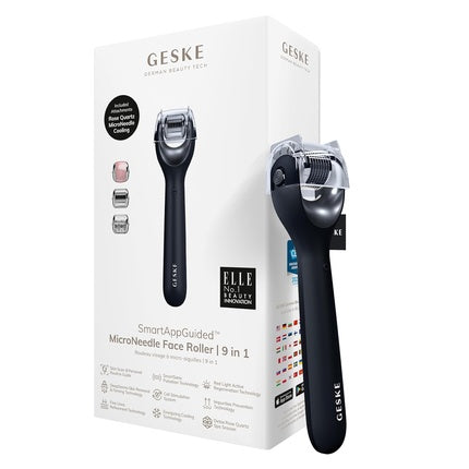 Geske Smartappguidedtm Microneedle Face Roller 9 in 1 with Rose Quartz