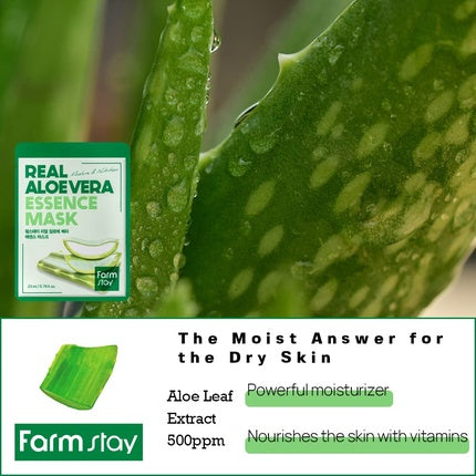 FARMSTAY Real Essence Mask Aloe Vera 10 Sheets