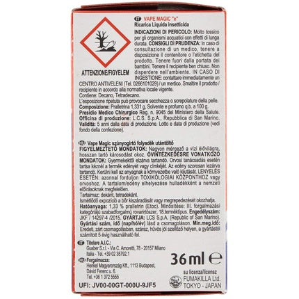 Magic Ricarica Liquida Insetticida Classic 60 Notti Di Protezione