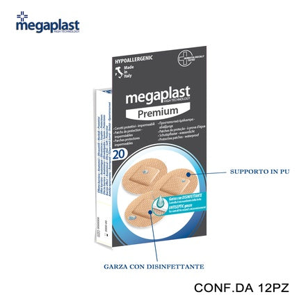 Megaplast Megaplast Premium Ml 20 Corotti Premium 2.5x2.5cm Waterproof Pack Of 20