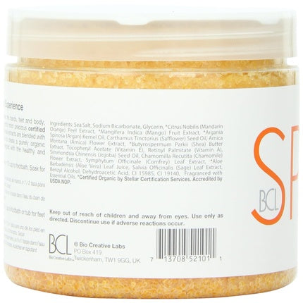 BCL Spa Organics Mandarin and Mango Dead Sea Salt Soak 16 Ounce