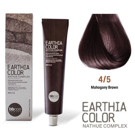 Bbcos Earthia Color Nathue Complex 45 Mahogany Brown 100ml Hair Color