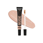 Nudestix NudeFix Cream Concealer Lightweight Liquid Natural Finish Makeup Hydrating Brightening Under Eye Dark Circle Corrector Reduces Redness and Blemishes Shade Nude 4 0.34 fl oz 10 ml