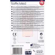 Soffix Med TNT Plaster with Central Absorbent Pad Antibacterial 15x8cm - Pack of 5