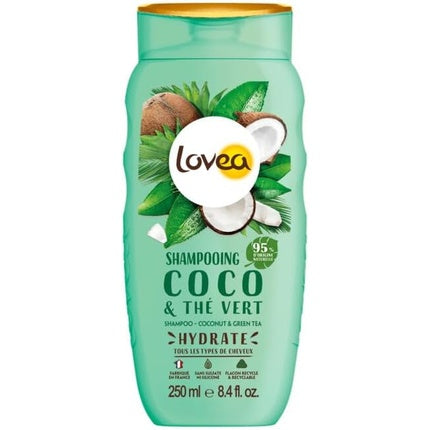 Lovea Shampoo with Coconut Water and Green Tea Extract for All Hair Types